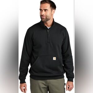 Carhartt Mens 105294 Loose fit Mid weight Quarter Zip Mockneck Sweatshirt XL